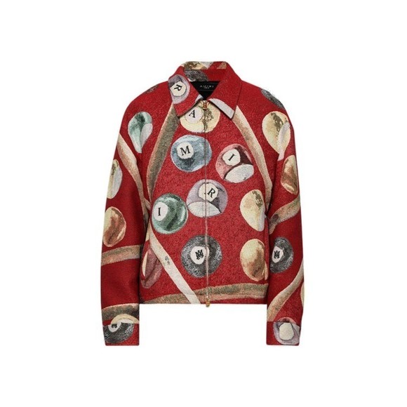 Amiri Billiards Tapestry Blouson Deep Red - NWT - Picture 1 of 5